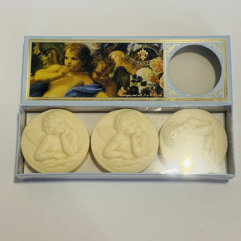 Saponificio Artigianale Fiorentino Lavender Scented Soap Bars 3 x 4.40oz Italy